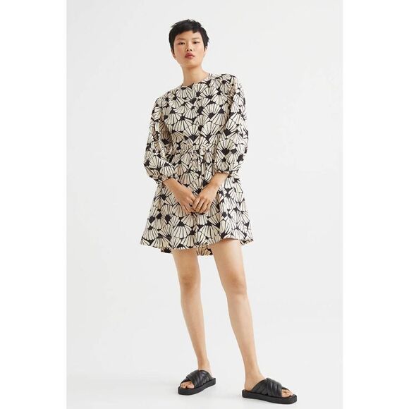 H&M Linen Blend Printed Dress Shells New - Picture 6 of 12